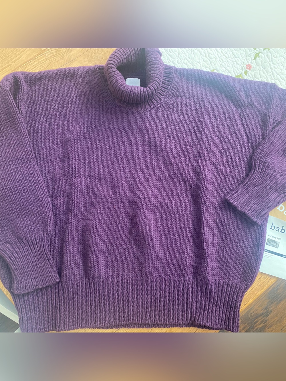 BABAA jumper no17 in. Purpura